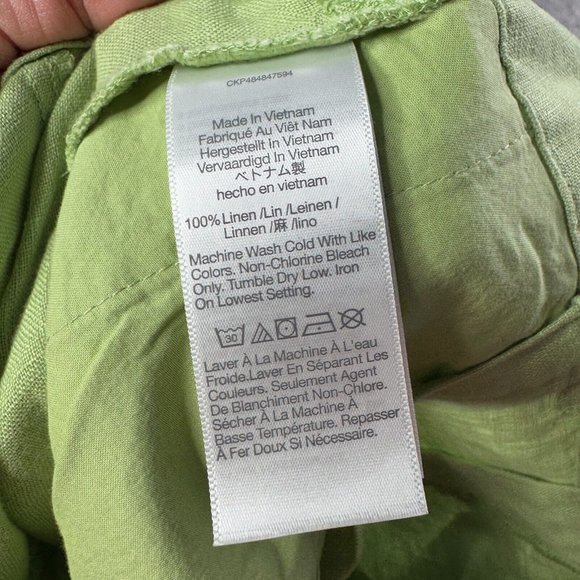 Madewell Shorts Womens Size 8 Green 100% Linen High Rise Belted Beachy $68 NEW 3 - Picture 5 of 11